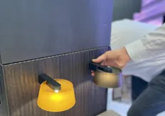 Lots of news at Häfele, including this furniture lamp, which can also be tilted and has a USB connection on the bottom.