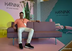 Sander Prinsen on the new sofa Typhoon from Harvink.
