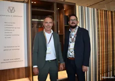 Armin Morrison and Gerald Verschuur from Morrison and Verschuur, specialists in the field of functional and creative lighting solutions. At the fair, they showcased the mini-curve-line, which can be used to illuminate the inside of a cabinet.