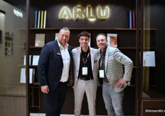 Jelle Vanackere, Simon Waelkens, and Sander Mooi from ARLU, which showcased the latest interior and exterior solutions. Such as Divina, glass walls that easily divide spaces without losing light or openness.