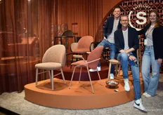 Wessel Storms, Maico Pheninckx, and Renée Stege-van Vugt from Satelliet Originals, the label of Satelliet hospitality furniture. At Design District, visitors could get acquainted with a number of items from the collection.