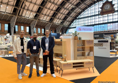 The team at Decortie: Aykut Adala, Semih Kavaklioglu and Kemal Karakaya. The Turkish company creates high-quality, flat-pack solutions for home furniture. Aykut, the designer showed his new designs, and Kemal talked about the new metal factory where some of the pieces were made.