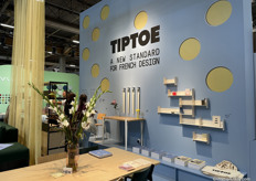 Tiptoe, which recently joined the Fermob group, had a colourful pastel stand.