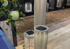 Lots of outdoor lighting pieces at Les Jardins, like these standing lamps. 