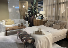 The Spanish brand Ixia showcased several decorated rooms reflecting different styles...