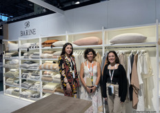 Pelin, Gamze and Nilay of the Turkish brand Barine. They specialise in home textiles, and brought 5 new lines to the fair.