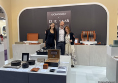 Giobagnara showcased its new collection with Elie Saab. Sofia, Fabricio and Roberta presented the products at the stand.