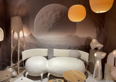 The Dune room: a dreamlike landscape with mineral materials and organic shapes.