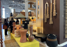 The stand of the French brand Manufactori featured several decor pieces and small furniture items.