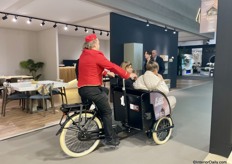 Visitors were treated to a free taxi ride during the fair, which took you from one hall to another.