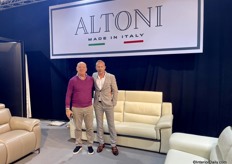 Pasquale & Serge from the Italian company Antoni which showed numerous leather sofas.