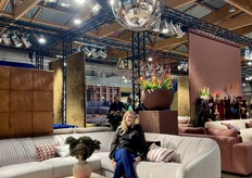 Mirjam Snapper of Easysofa on one of the company's latest sofa models.