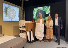 Arjan den Ouden with Heike and Rafael, who presented the latest duvet filled with alpaca wool, from German brand Brinkhaus.