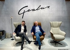 At the left Adrien Corthouts with Rien Vermeulen on the lounge chairs of the Dutch brand Gealux. They were also exhibiting at Maison&Objet for the first time. 