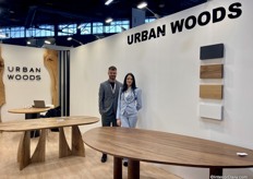 Tiberiu and Ioana from the Romanian brand Urban Woods. There was a large Romanian pavilion present. 